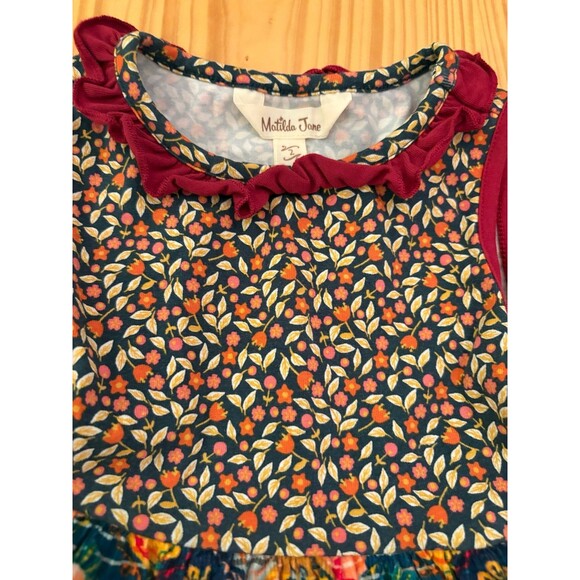 MATILDA JANE Burgundy/Yellow Geometric Mohunk Mountain Sara Sleeveless sz 2 - Picture 4 of 7